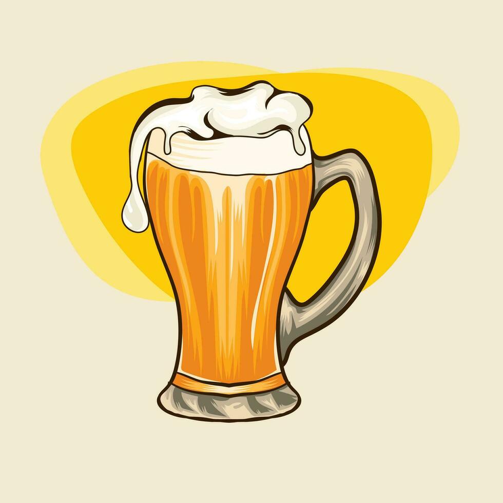 beer mug vector illustration.