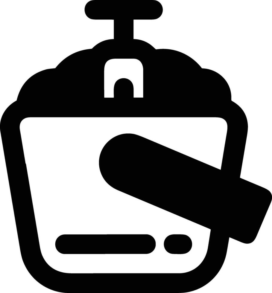 Bucket icon symbol vector image. Illustration of the bucket cleaning equipment washing outline design image. EPS 10