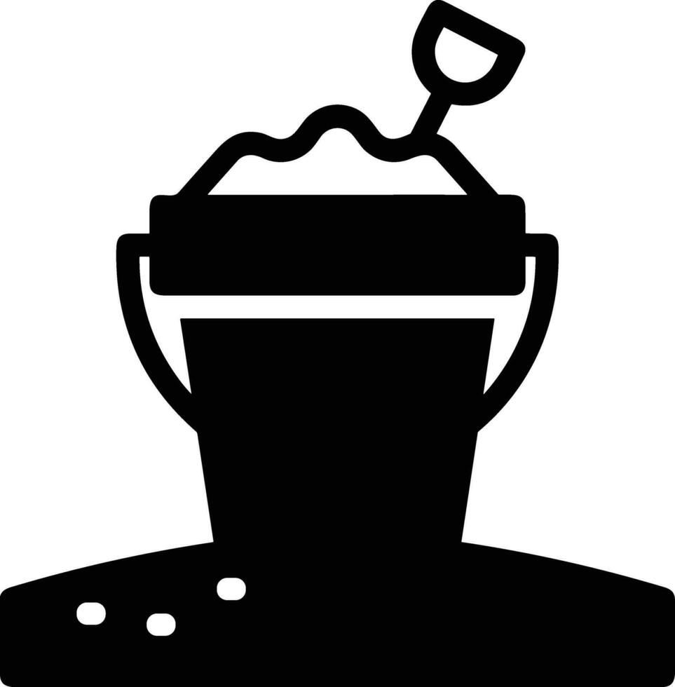 Bucket icon symbol vector image. Illustration of the bucket cleaning equipment washing outline design image. EPS 10