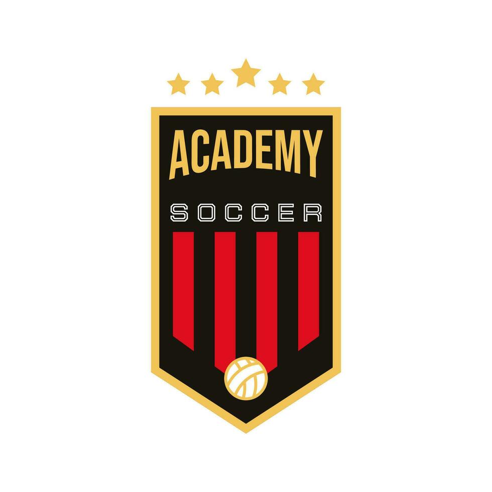 Soccer team emblem logo design vector illustration. shield and stars soccer emblem logo. Sport games. soccer ball. Football club logo. MLS logo.