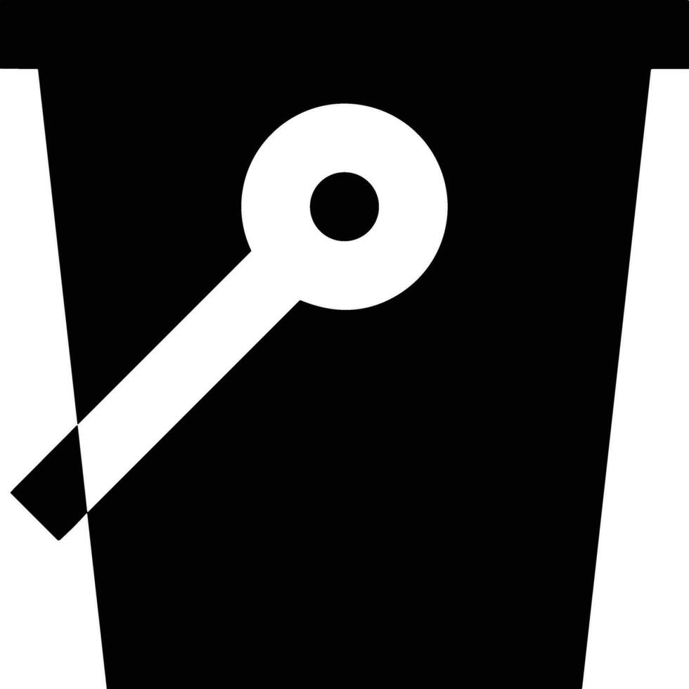Bucket icon symbol vector image. Illustration of the bucket cleaning equipment washing outline design image. EPS 10