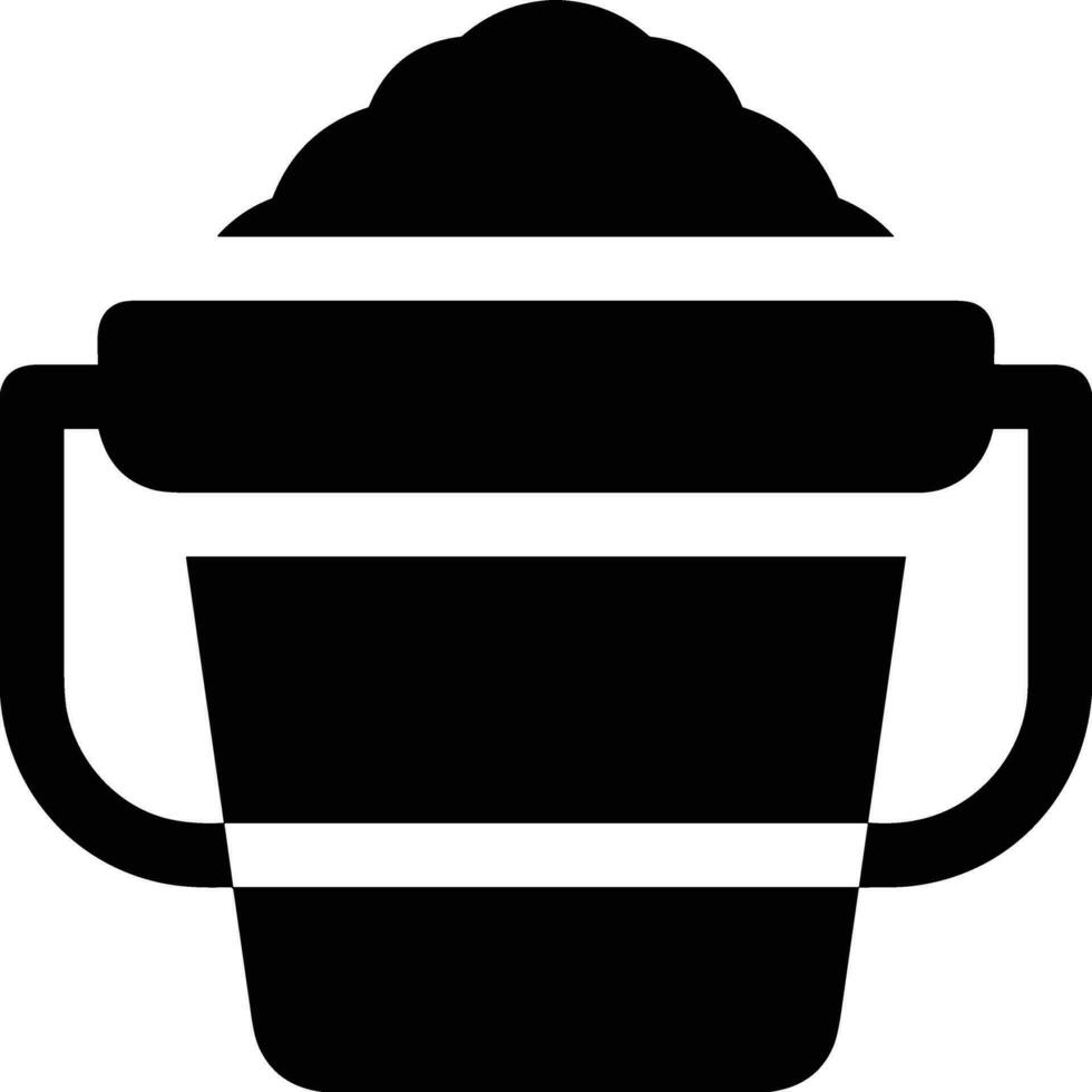 Bucket icon symbol vector image. Illustration of the bucket cleaning equipment washing outline design image. EPS 10