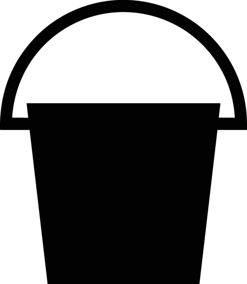 Bucket icon symbol vector image. Illustration of the bucket cleaning equipment washing outline design image. EPS 10