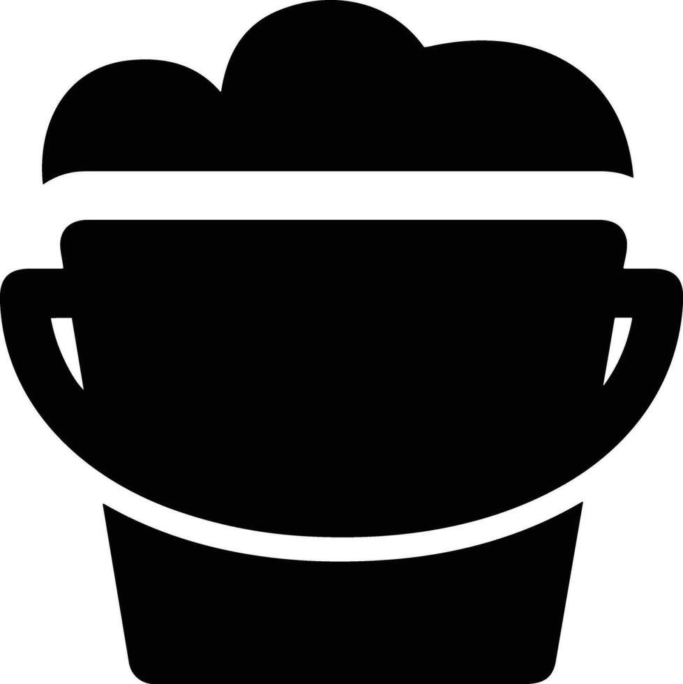 Bucket icon symbol vector image. Illustration of the bucket cleaning equipment washing outline design image. EPS 10