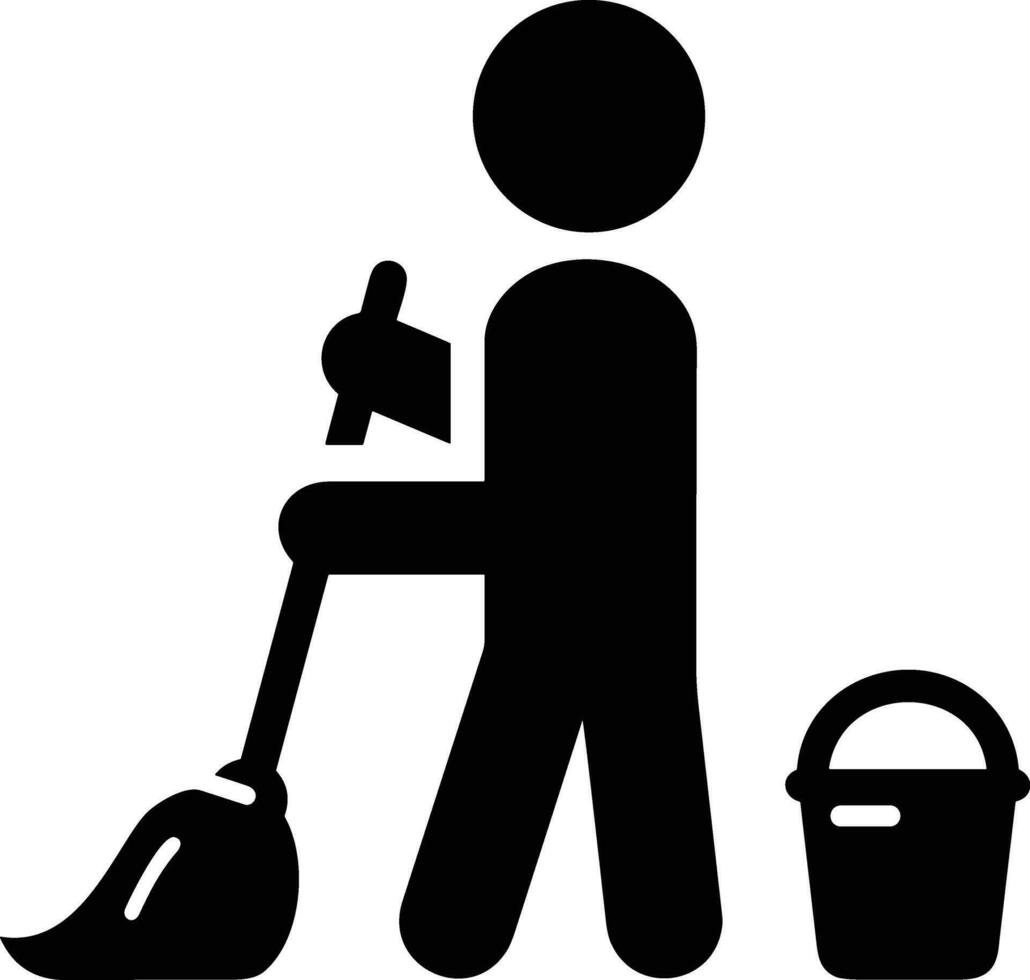 Bucket icon symbol vector image. Illustration of the bucket cleaning equipment washing outline design image. EPS 10