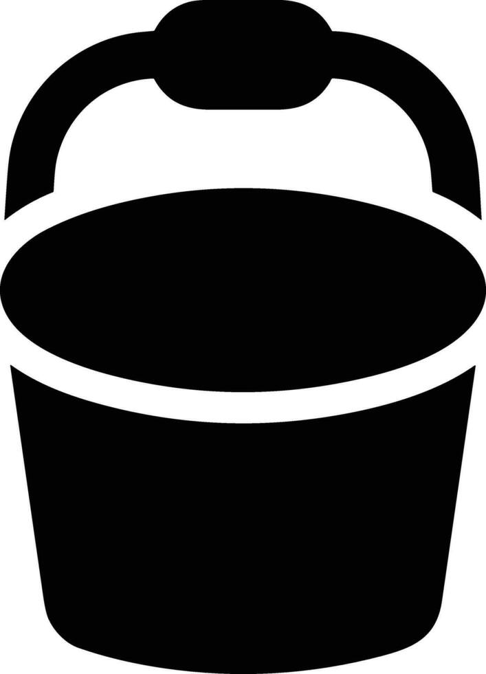 Bucket icon symbol vector image. Illustration of the bucket cleaning equipment washing outline design image. EPS 10