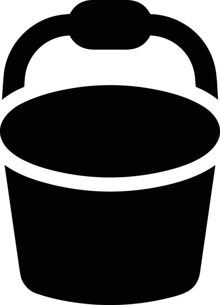 Bucket icon symbol vector image. Illustration of the bucket cleaning equipment washing outline design image. EPS 10