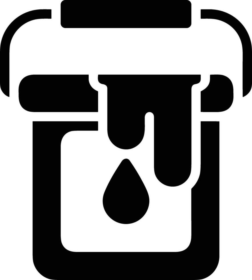 Bucket icon symbol vector image. Illustration of the bucket cleaning equipment washing outline design image. EPS 10