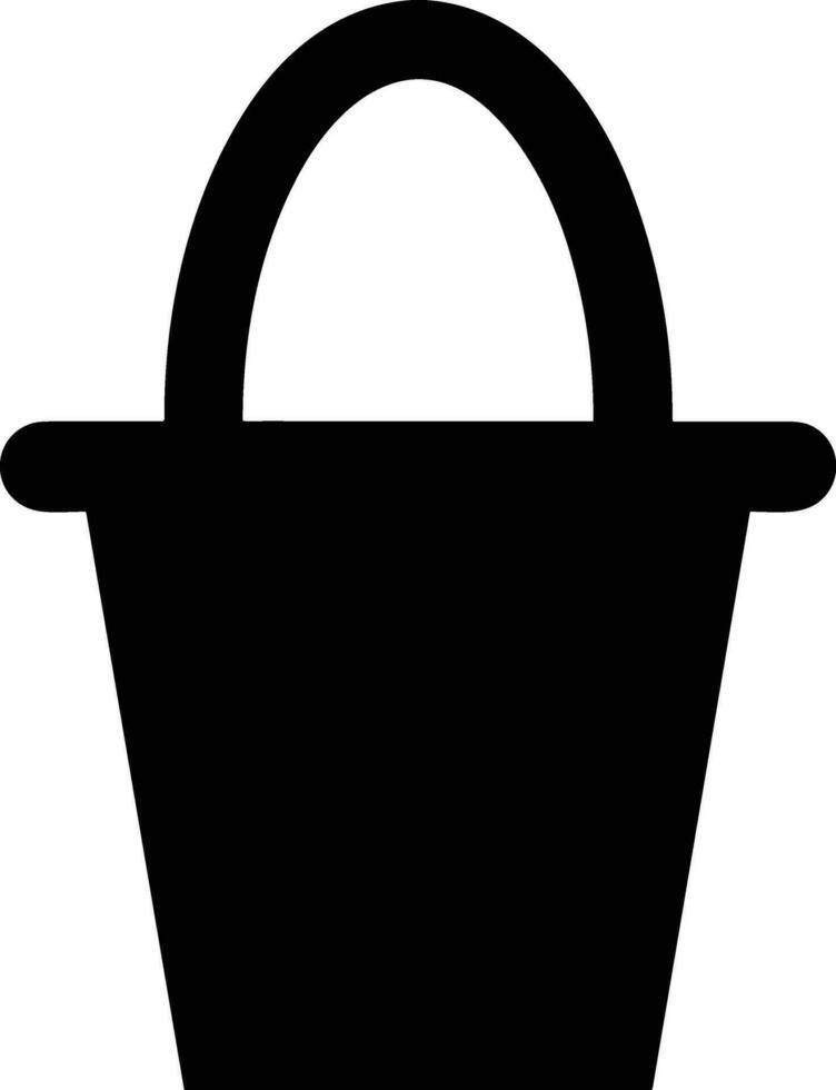 Bucket icon symbol vector image. Illustration of the bucket cleaning equipment washing outline design image. EPS 10