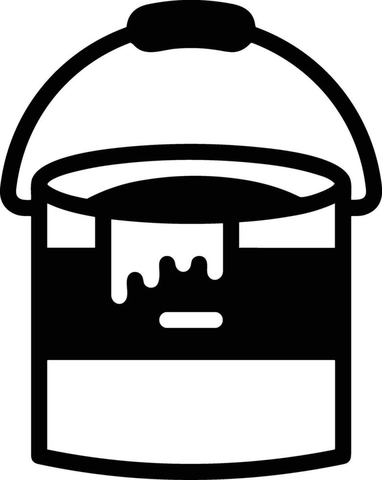 Bucket icon symbol vector image. Illustration of the bucket cleaning equipment washing outline design image. EPS 10