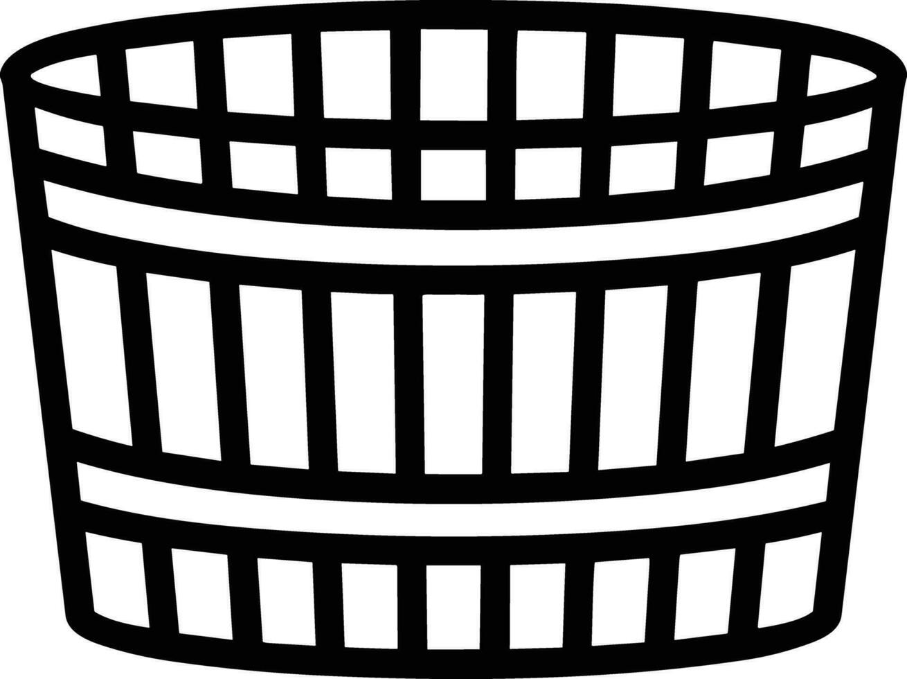 Bucket icon symbol vector image. Illustration of the bucket cleaning equipment washing outline design image. EPS 10