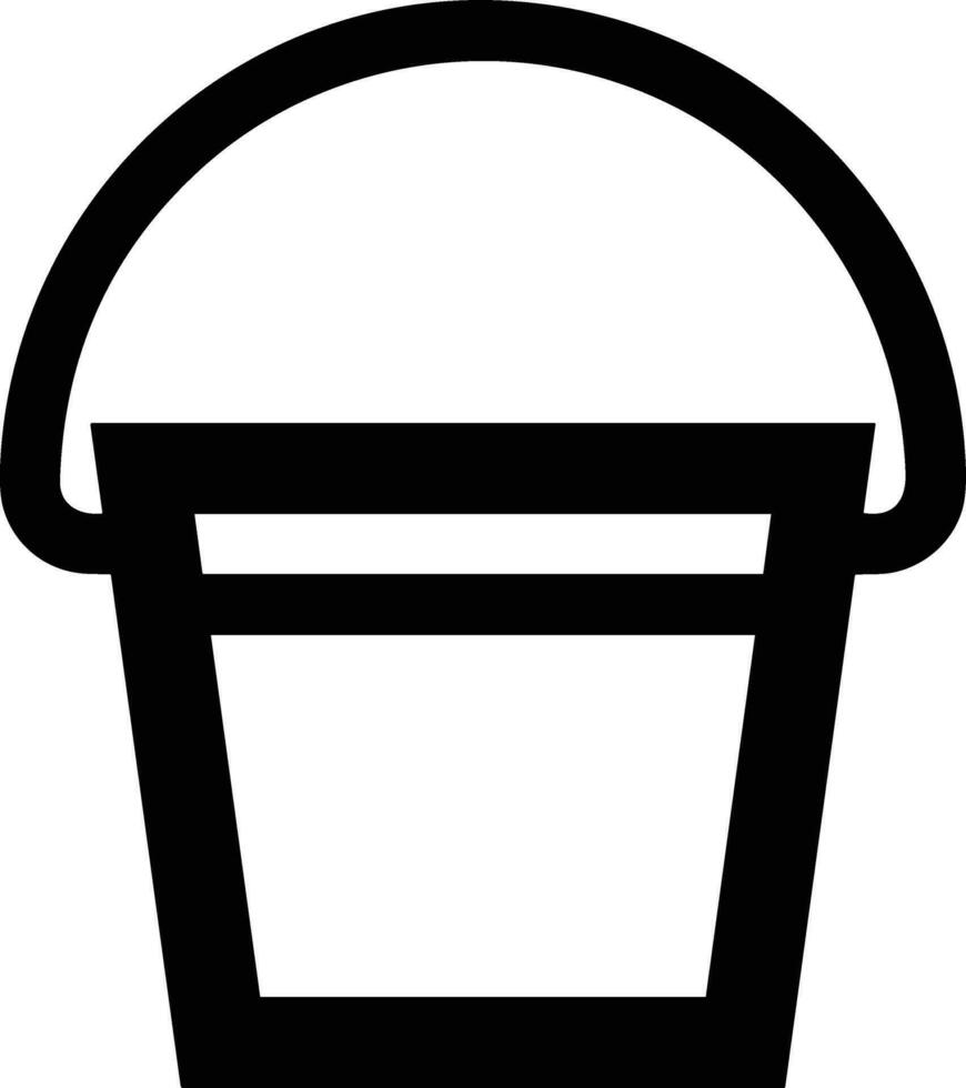 Bucket icon symbol vector image. Illustration of the bucket cleaning equipment washing outline design image. EPS 10