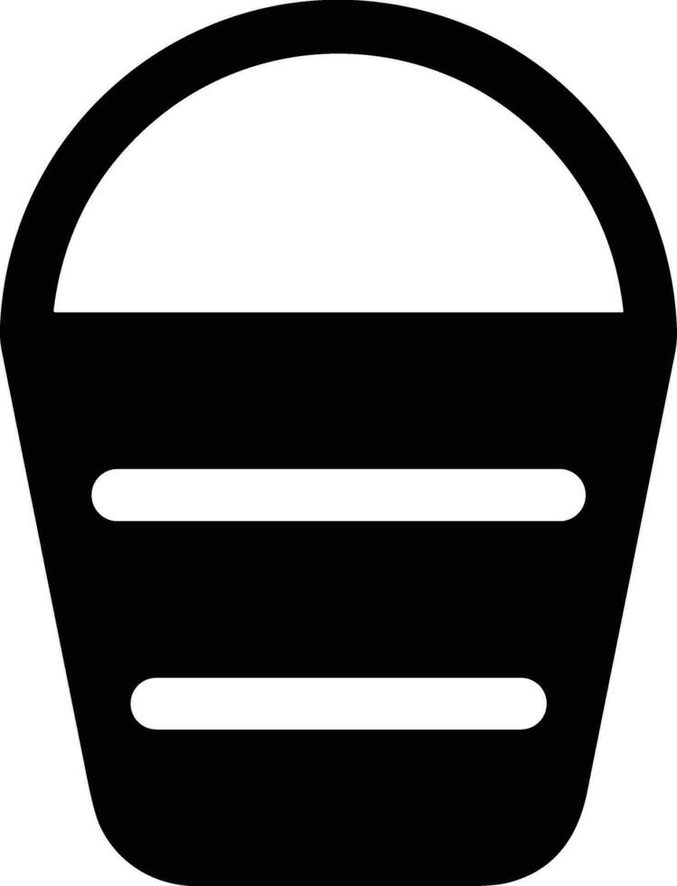 Bucket icon symbol vector image. Illustration of the bucket cleaning equipment washing outline design image. EPS 10