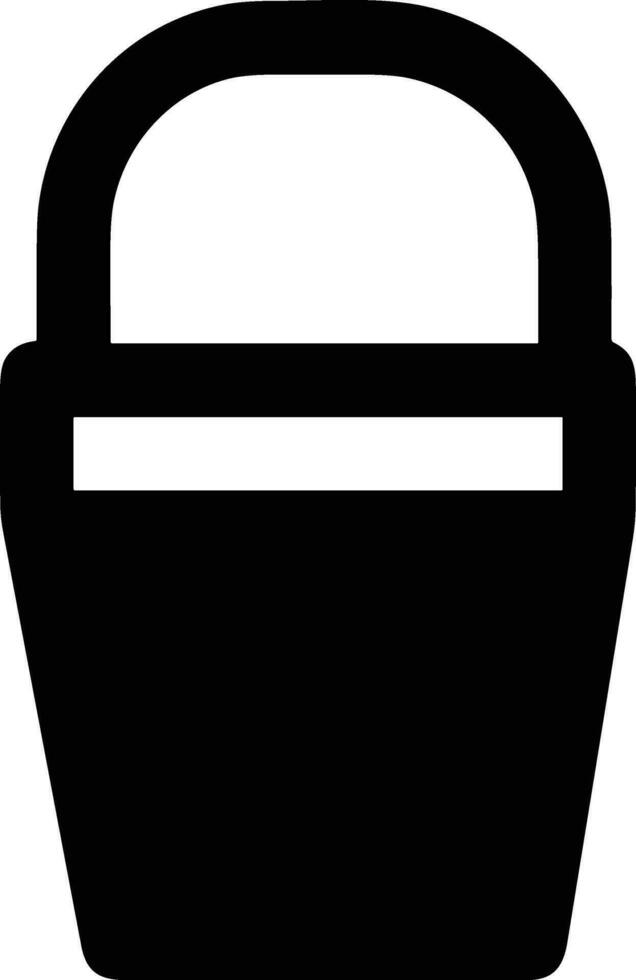 Bucket icon symbol vector image. Illustration of the bucket cleaning equipment washing outline design image. EPS 10