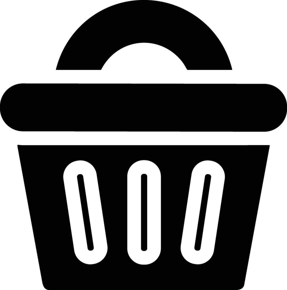 Bucket icon symbol vector image. Illustration of the bucket cleaning equipment washing outline design image. EPS 10