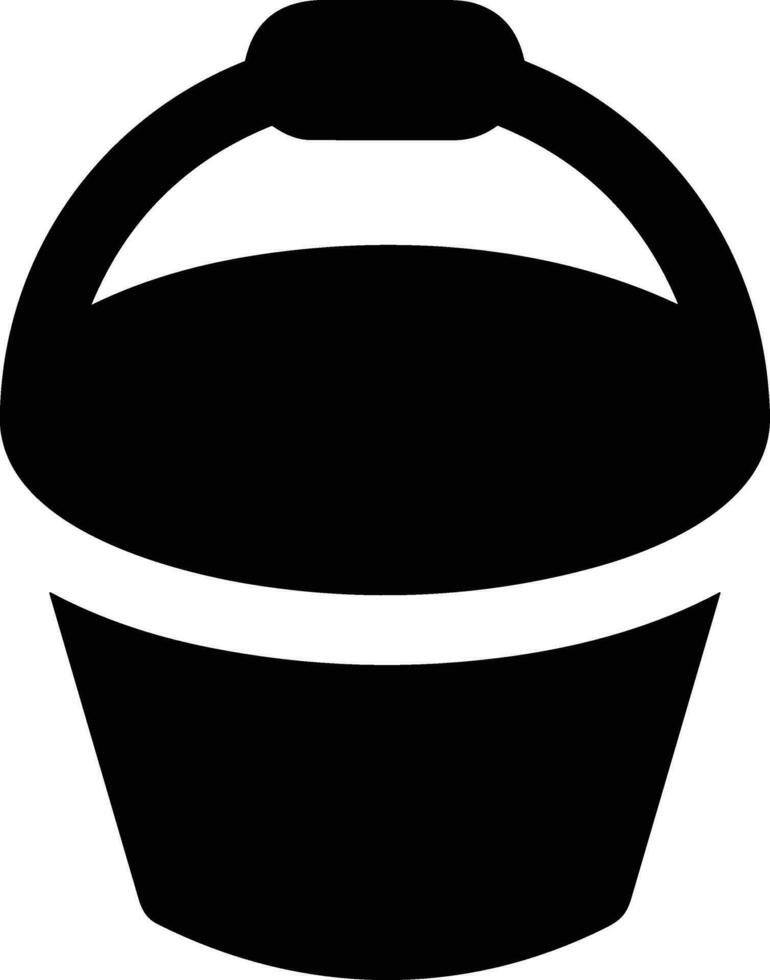 Bucket icon symbol vector image. Illustration of the bucket cleaning equipment washing outline design image. EPS 10