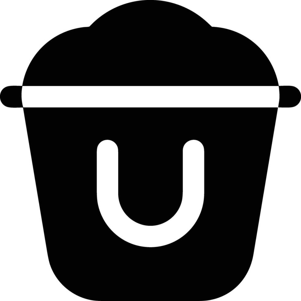 Bucket icon symbol vector image. Illustration of the bucket cleaning equipment washing outline design image. EPS 10