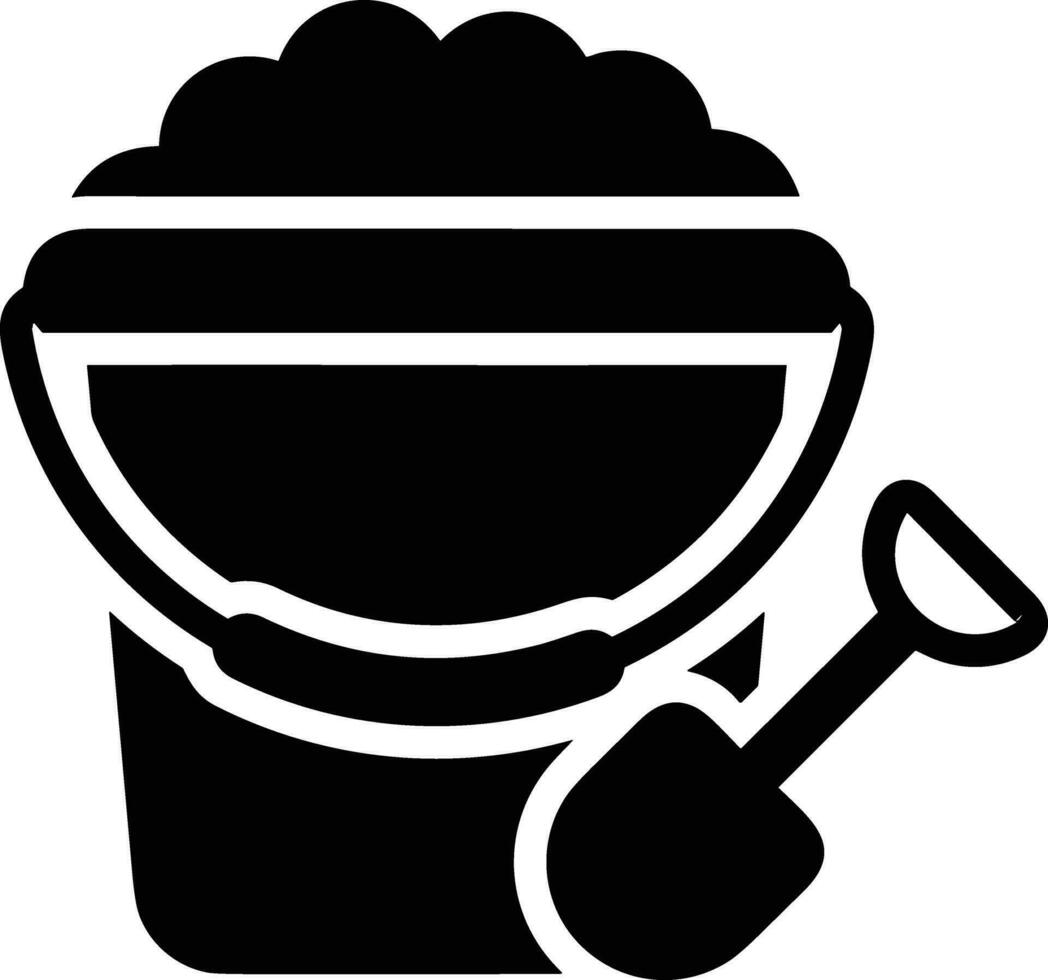 Bucket icon symbol vector image. Illustration of the bucket cleaning equipment washing outline design image. EPS 10