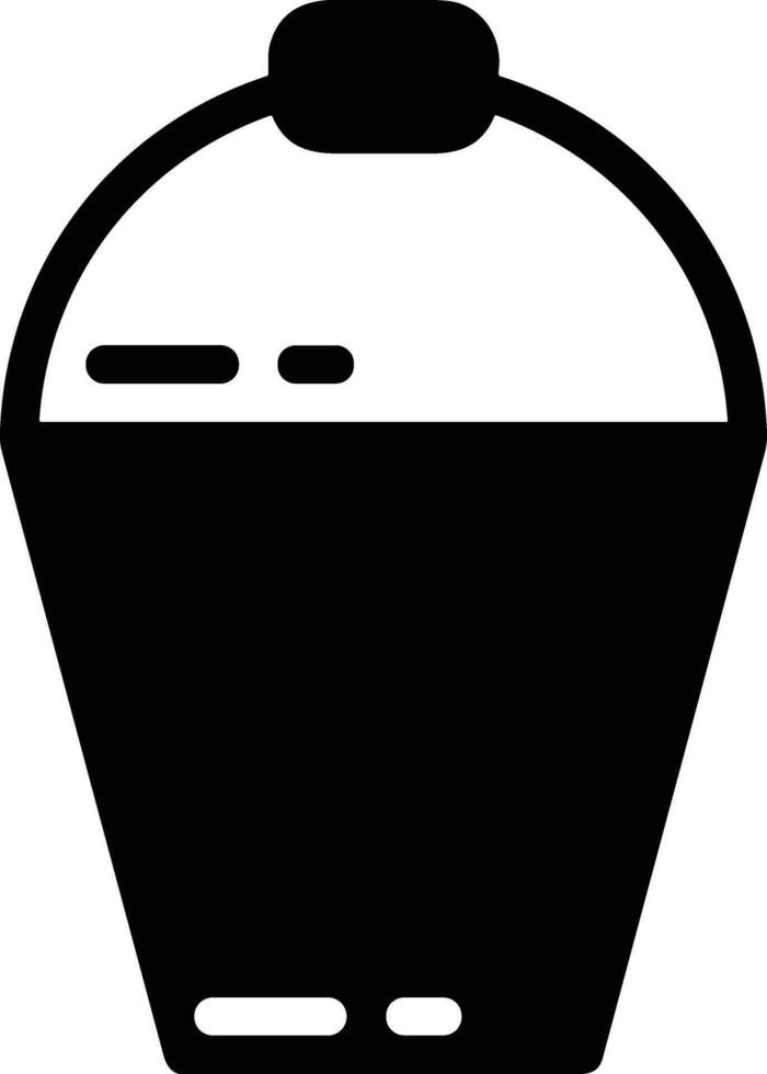 Bucket icon symbol vector image. Illustration of the bucket cleaning equipment washing outline design image. EPS 10