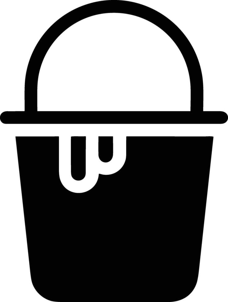 Bucket icon symbol vector image. Illustration of the bucket cleaning equipment washing outline design image. EPS 10