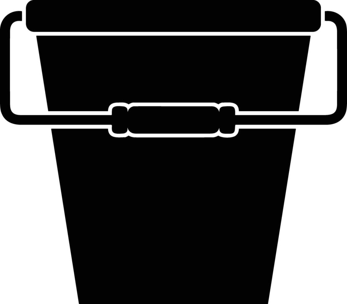 Bucket icon symbol vector image. Illustration of the bucket cleaning equipment washing outline design image. EPS 10