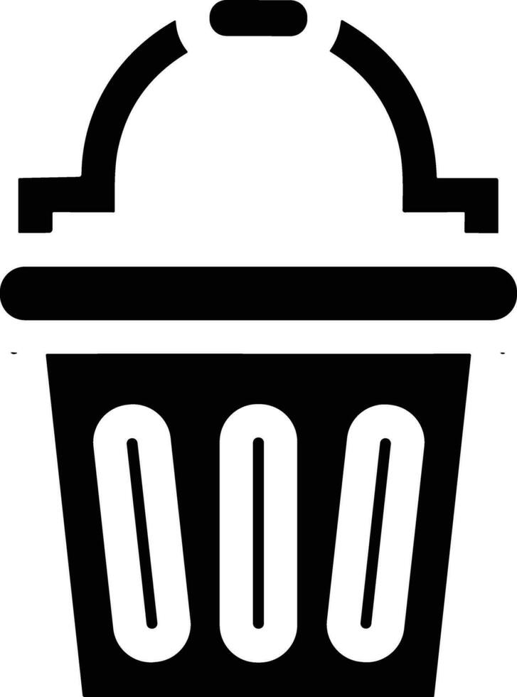 Bucket icon symbol vector image. Illustration of the bucket cleaning equipment washing outline design image. EPS 10