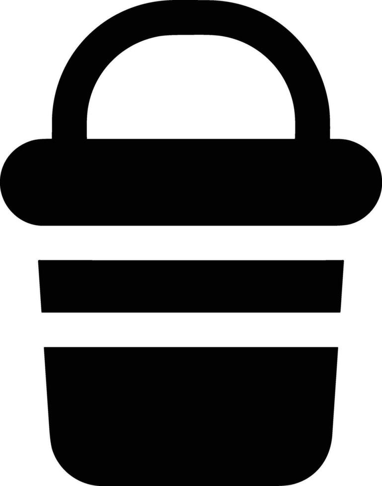 Bucket icon symbol vector image. Illustration of the bucket cleaning equipment washing outline design image. EPS 10