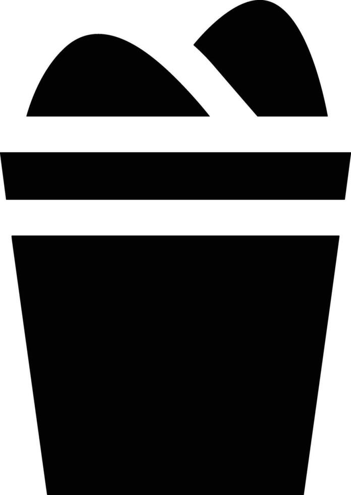 Bucket icon symbol vector image. Illustration of the bucket cleaning equipment washing outline design image. EPS 10