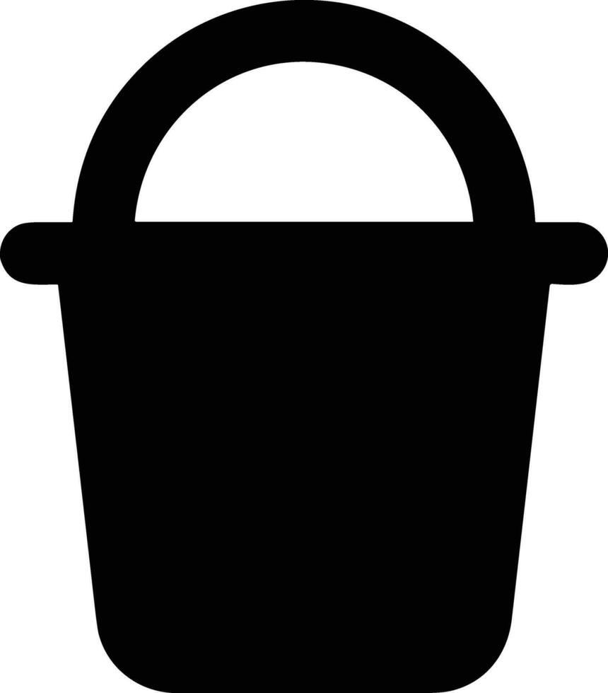 Bucket icon symbol vector image. Illustration of the bucket cleaning equipment washing outline design image. EPS 10