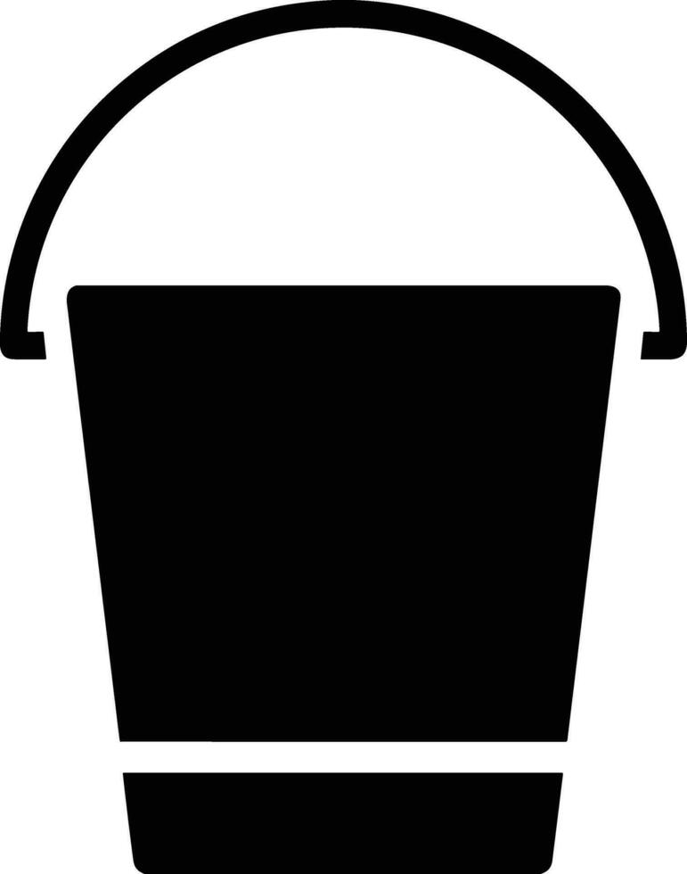 Bucket icon symbol vector image. Illustration of the bucket cleaning equipment washing outline design image. EPS 10