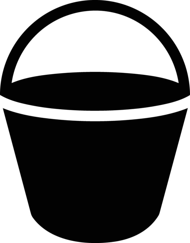 Bucket icon symbol vector image. Illustration of the bucket cleaning equipment washing outline design image. EPS 10