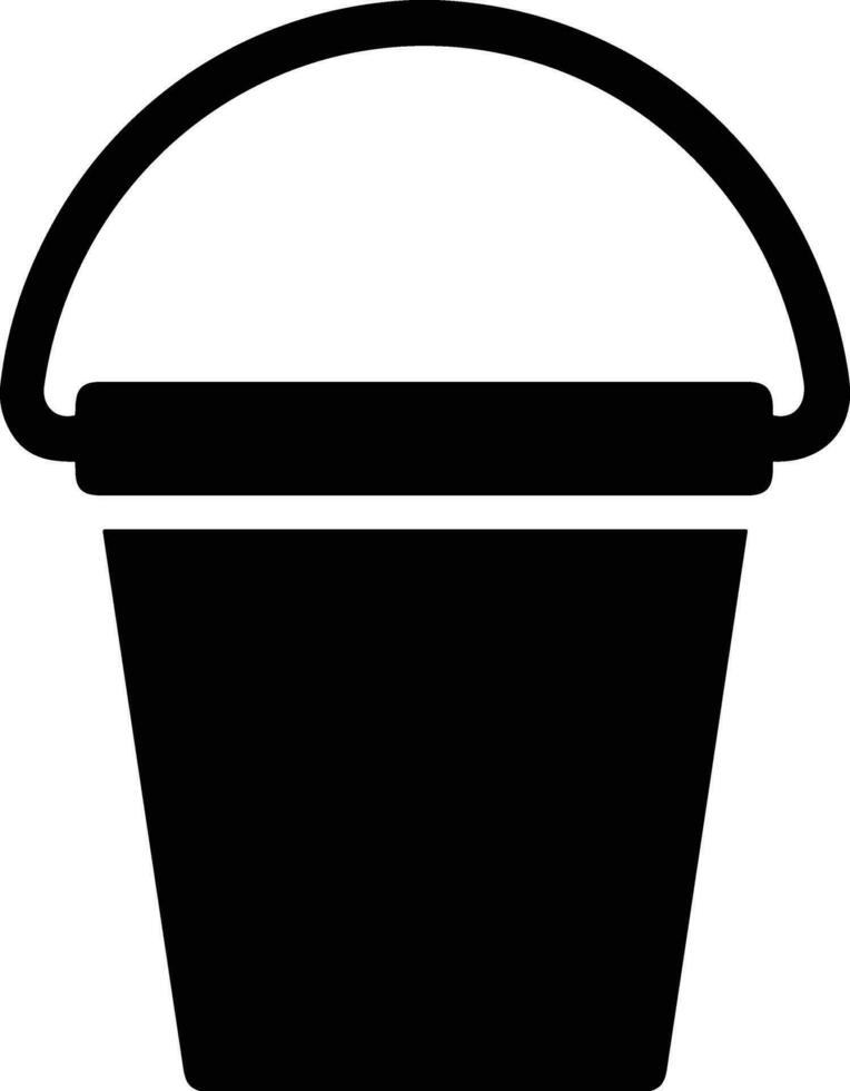 Bucket icon symbol vector image. Illustration of the bucket cleaning equipment washing outline design image. EPS 10