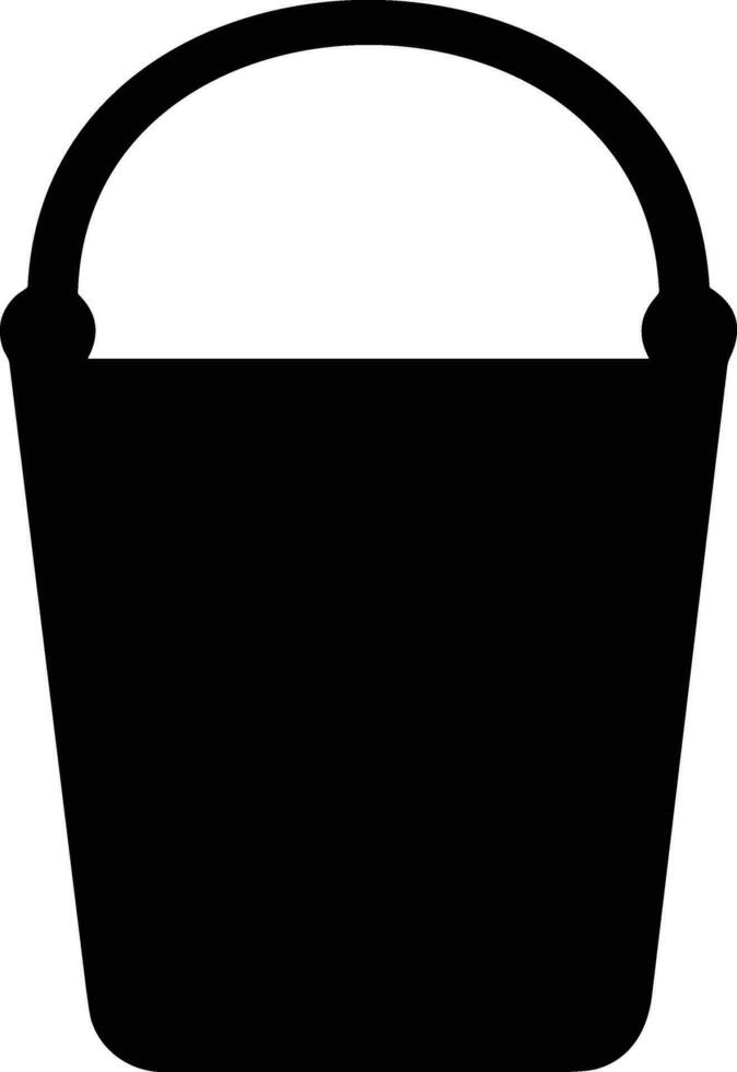 Bucket icon symbol vector image. Illustration of the bucket cleaning equipment washing outline design image. EPS 10