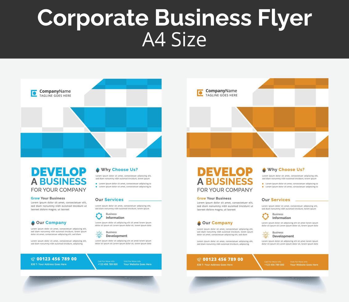 Minimal Poster Brochure Flyer design Layout background vector template A4