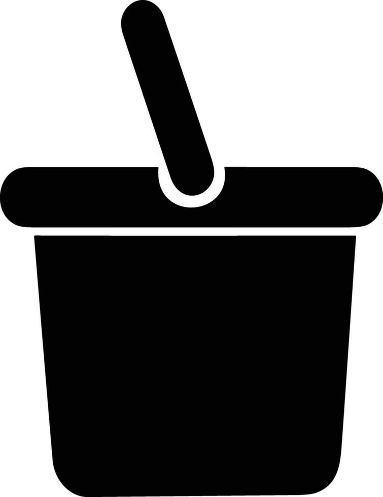 Bucket icon symbol vector image. Illustration of the bucket cleaning equipment washing outline design image. EPS 10