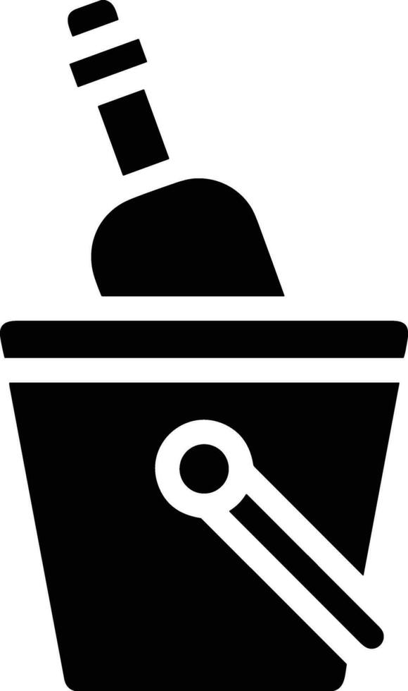 Bucket icon symbol vector image. Illustration of the bucket cleaning equipment washing outline design image. EPS 10