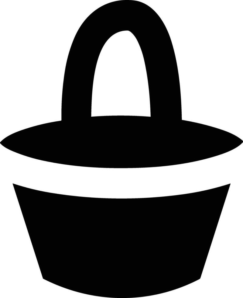 Bucket icon symbol vector image. Illustration of the bucket cleaning equipment washing outline design image. EPS 10