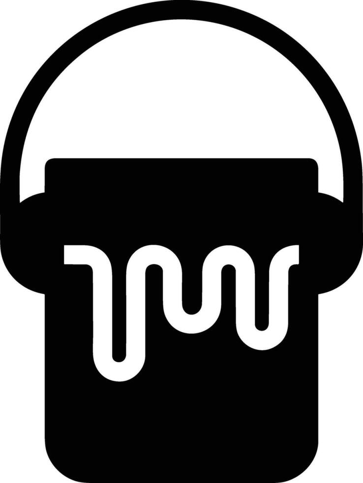 Bucket icon symbol vector image. Illustration of the bucket cleaning equipment washing outline design image. EPS 10