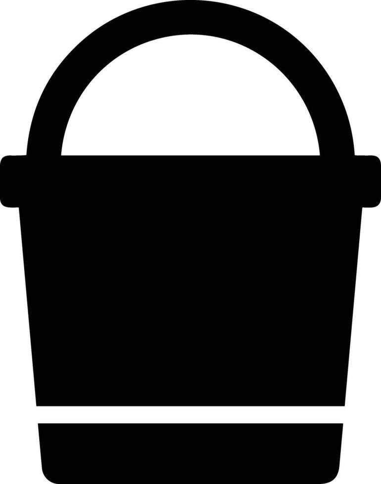 Bucket icon symbol vector image. Illustration of the bucket cleaning equipment washing outline design image. EPS 10