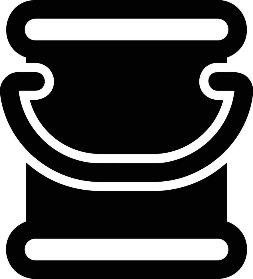 Bucket icon symbol vector image. Illustration of the bucket cleaning equipment washing outline design image. EPS 10