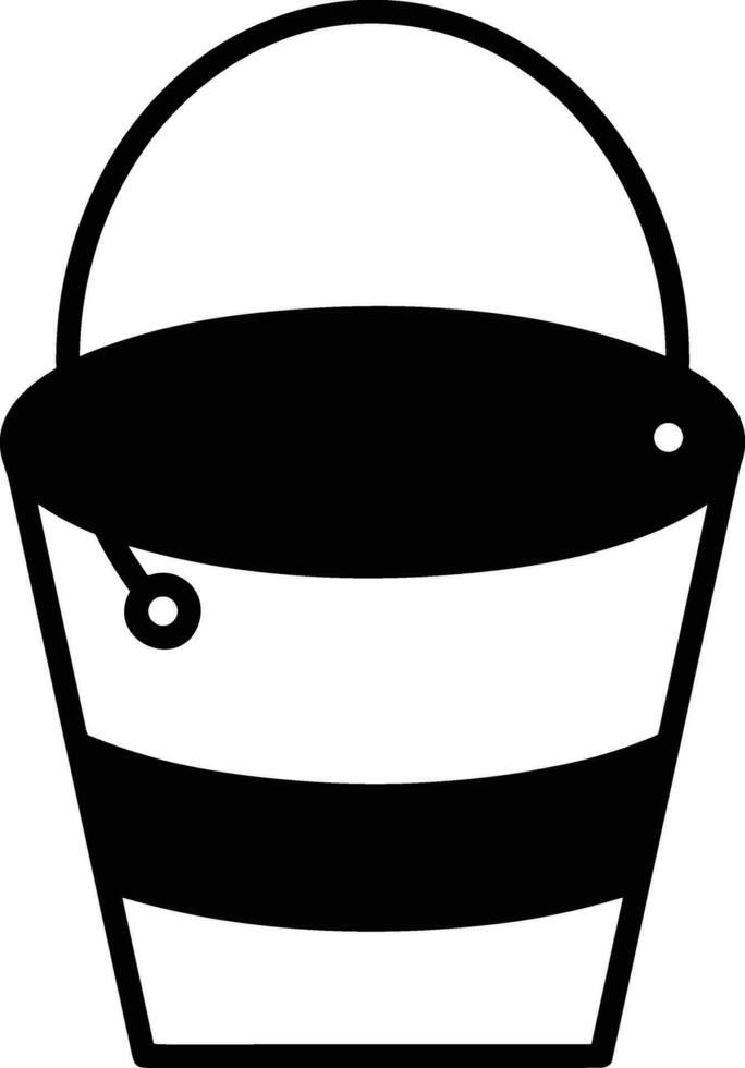 Bucket icon symbol vector image. Illustration of the bucket cleaning equipment washing outline design image. EPS 10