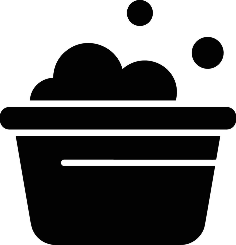 Bucket icon symbol vector image. Illustration of the bucket cleaning equipment washing outline design image. EPS 10