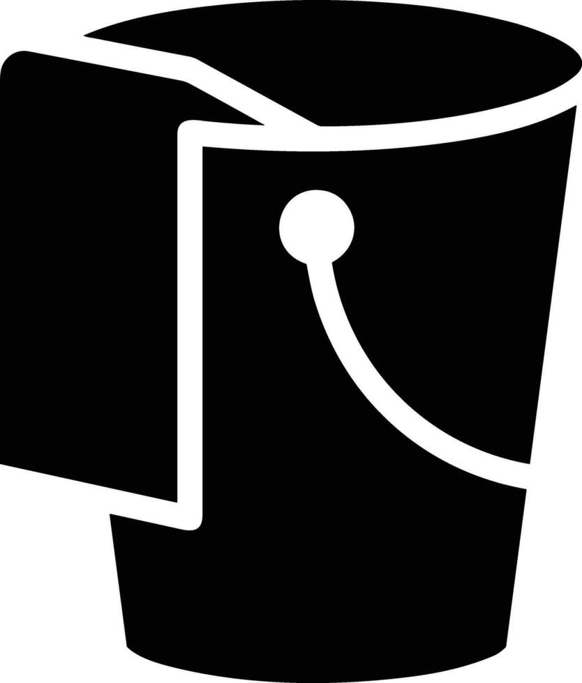 Bucket icon symbol vector image. Illustration of the bucket cleaning equipment washing outline design image. EPS 10