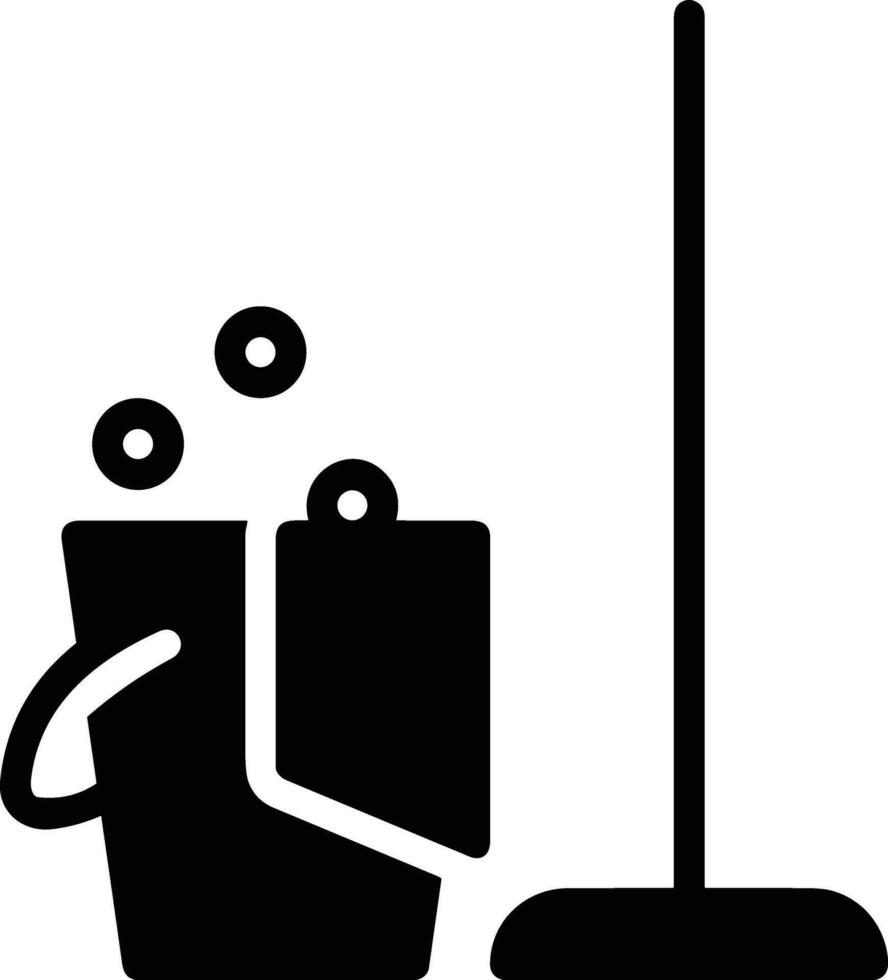 Bucket icon symbol vector image. Illustration of the bucket cleaning equipment washing outline design image. EPS 10