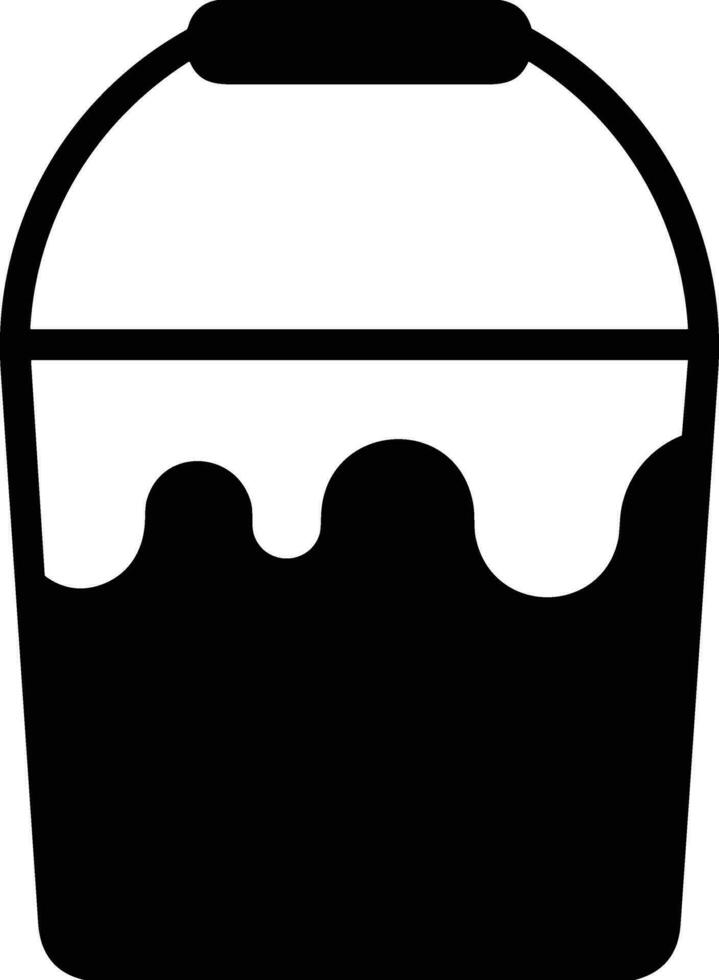 Bucket icon symbol vector image. Illustration of the bucket cleaning equipment washing outline design image. EPS 10