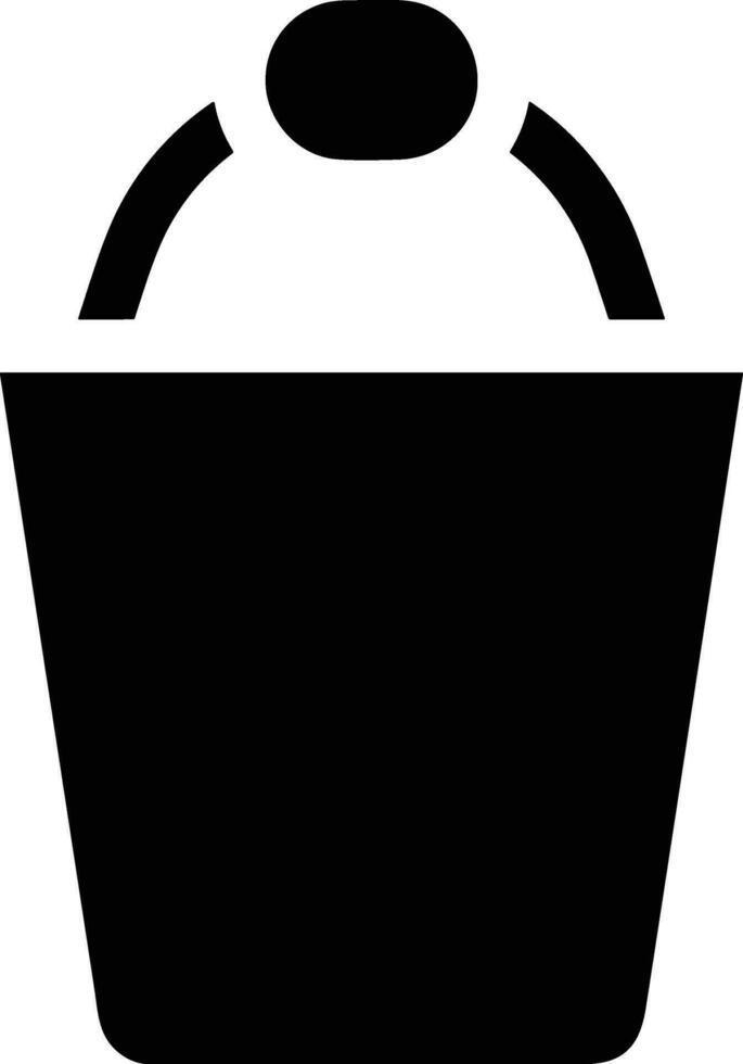 Bucket icon symbol vector image. Illustration of the bucket cleaning equipment washing outline design image. EPS 10