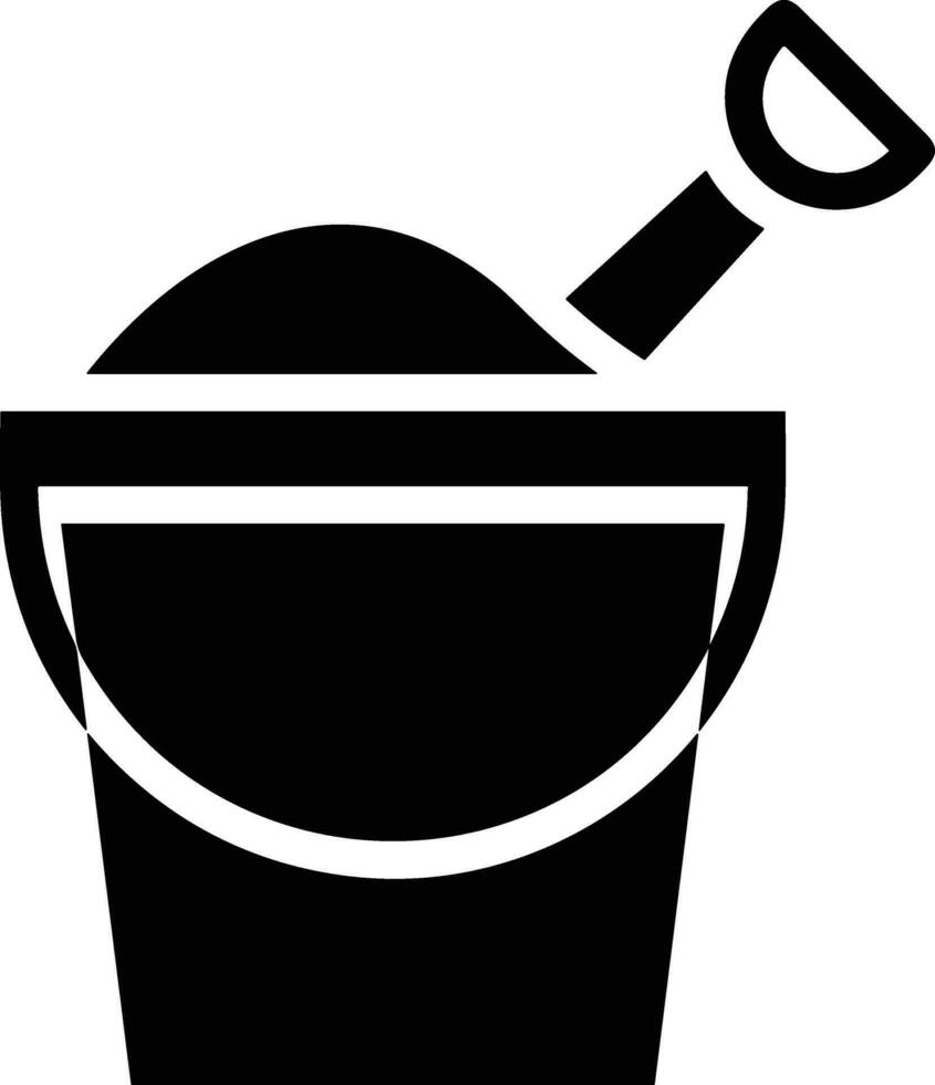 Bucket icon symbol vector image. Illustration of the bucket cleaning equipment washing outline design image. EPS 10