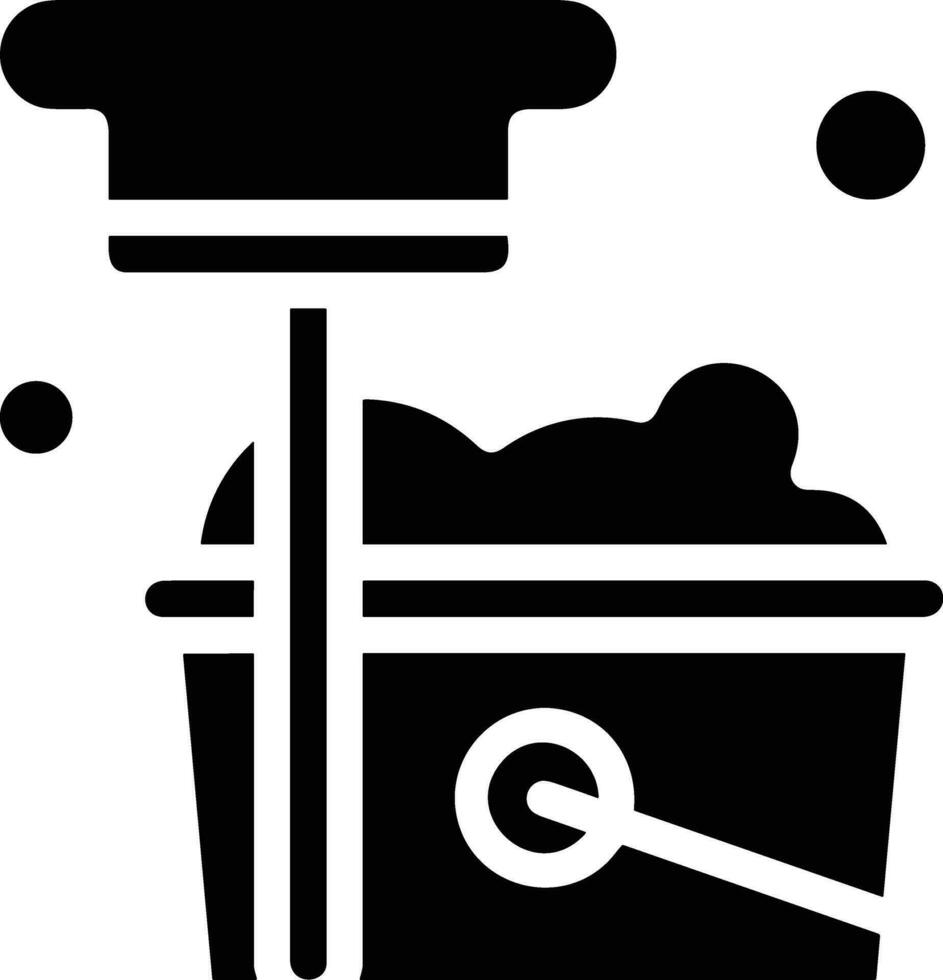 Bucket icon symbol vector image. Illustration of the bucket cleaning equipment washing outline design image. EPS 10