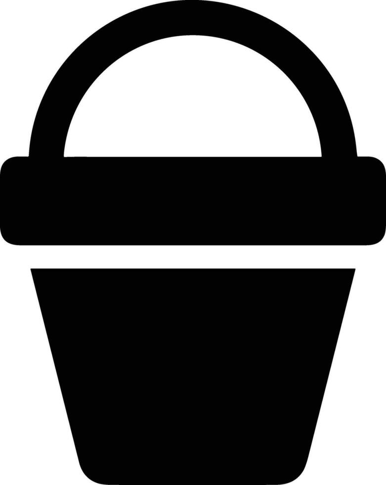 Bucket icon symbol vector image. Illustration of the bucket cleaning equipment washing outline design image. EPS 10