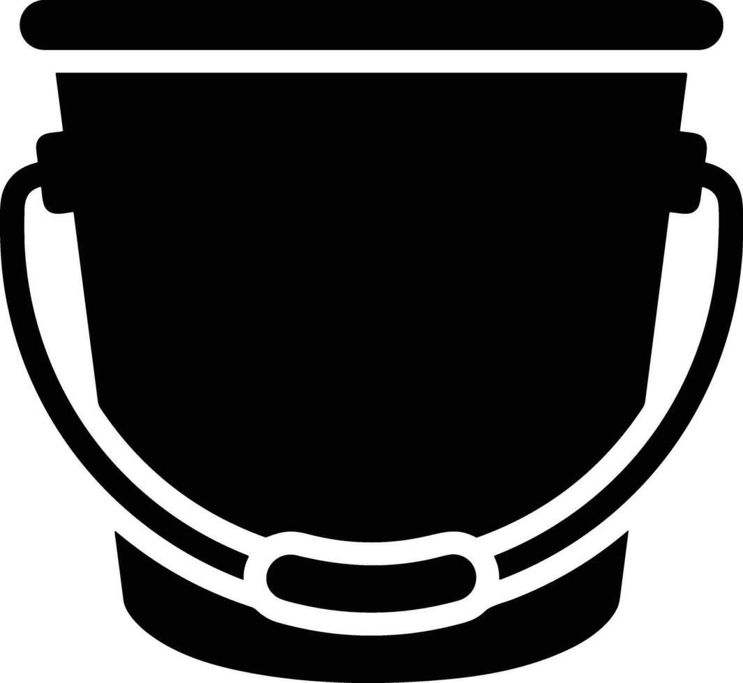 Bucket icon symbol vector image. Illustration of the bucket cleaning equipment washing outline design image. EPS 10